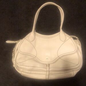 Cole Haan Ivory Pebble Leather Shoulder Hand Bag